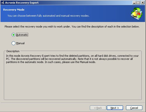 Recover partition
